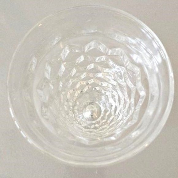 Fostoria American Clear Glass Cube Pattern Iced Tea Goblet Single - Picture 3 of 4